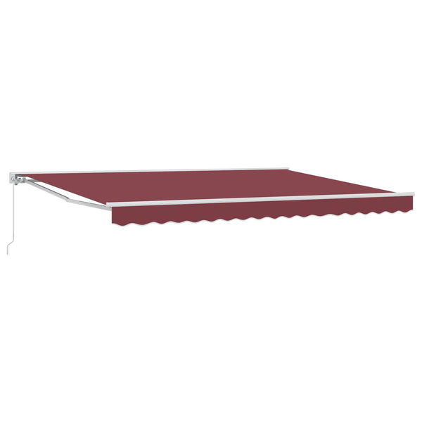 Manuell Einziehbare Markise Bordeauxrot 5x3,5m