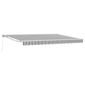 Einziehbare Markise, 5x3,5 m, Anthrazit/Weiß