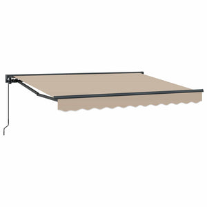 Manuell einziehbare Markise, Beige, 2,5x2m