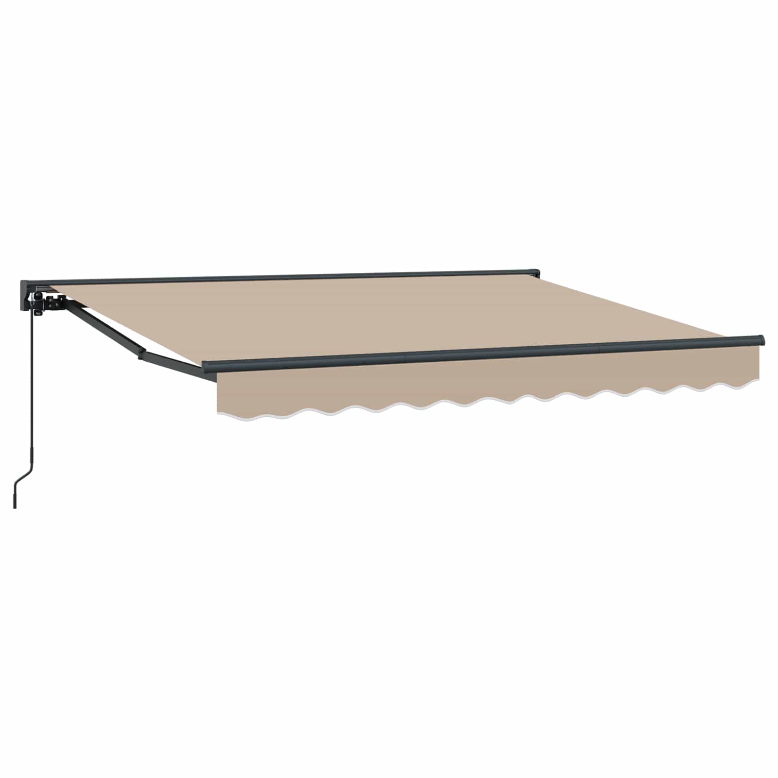 Manuell einziehbare Markise, Beige, 2,5x2m