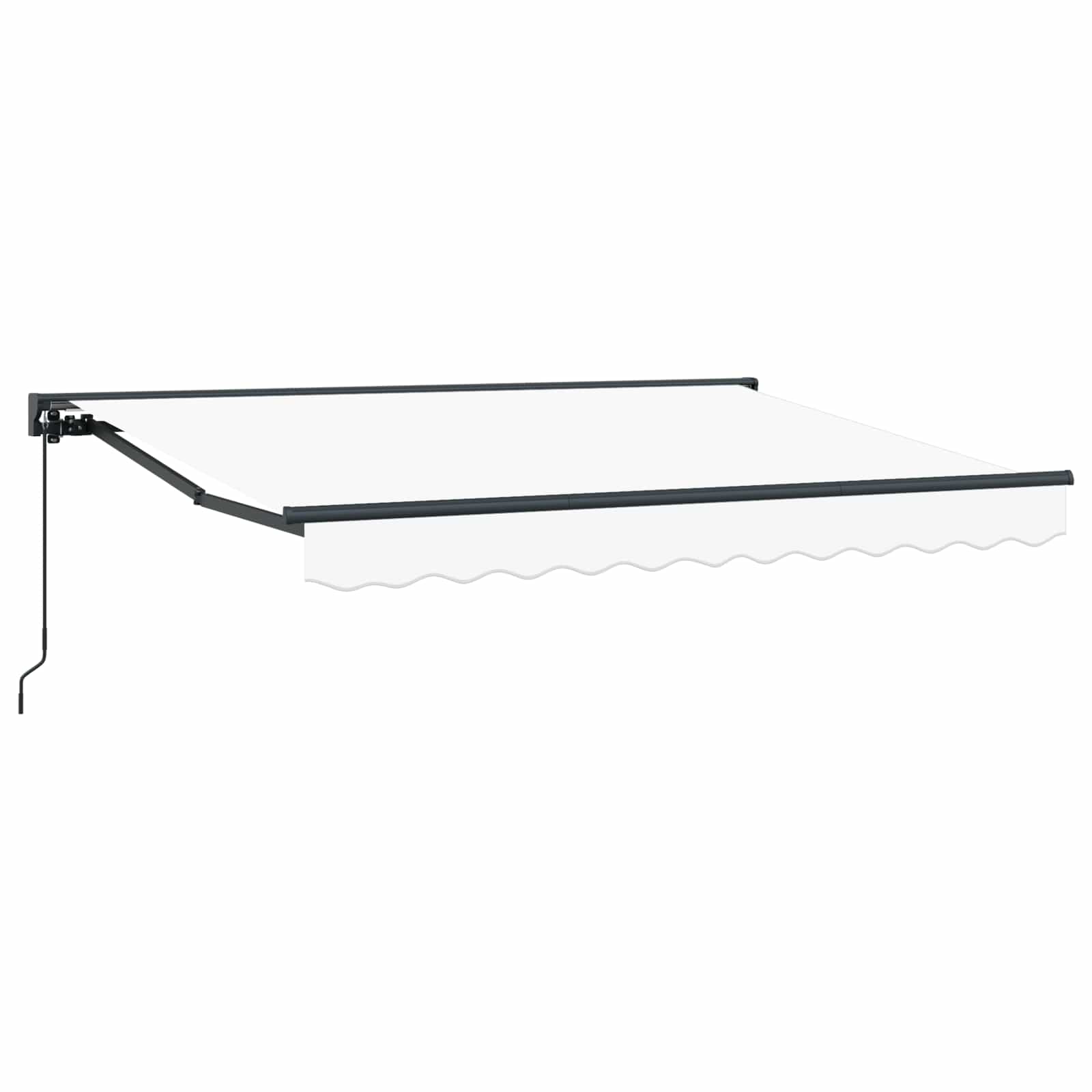 Manuelle Einziehbare Markise, Weiß, 2,5x2m