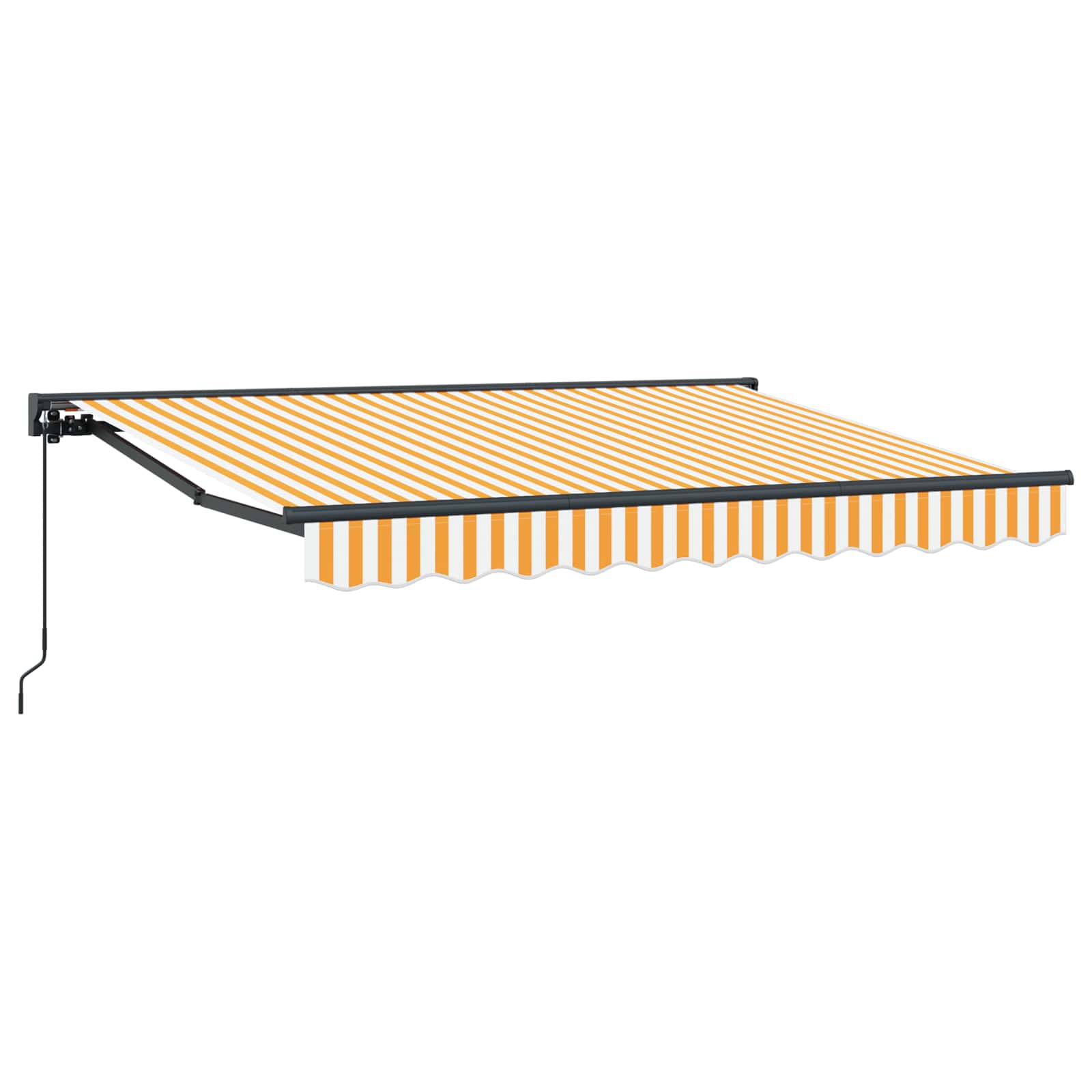 Manuelle einziehbare Markise, Gelb/Weiß, 3x2m