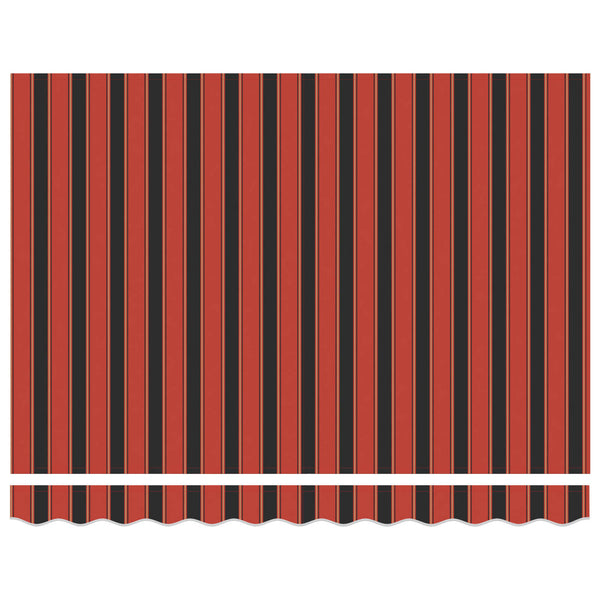 Einziehbare Markise, Orange/Schwarz/Gelb, 3x2 m
