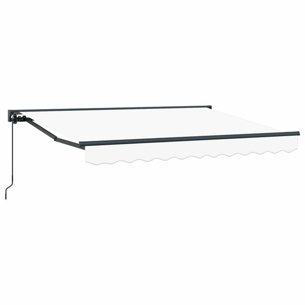 Manuelle einziehbare Markise, 3x2 m, Weiß