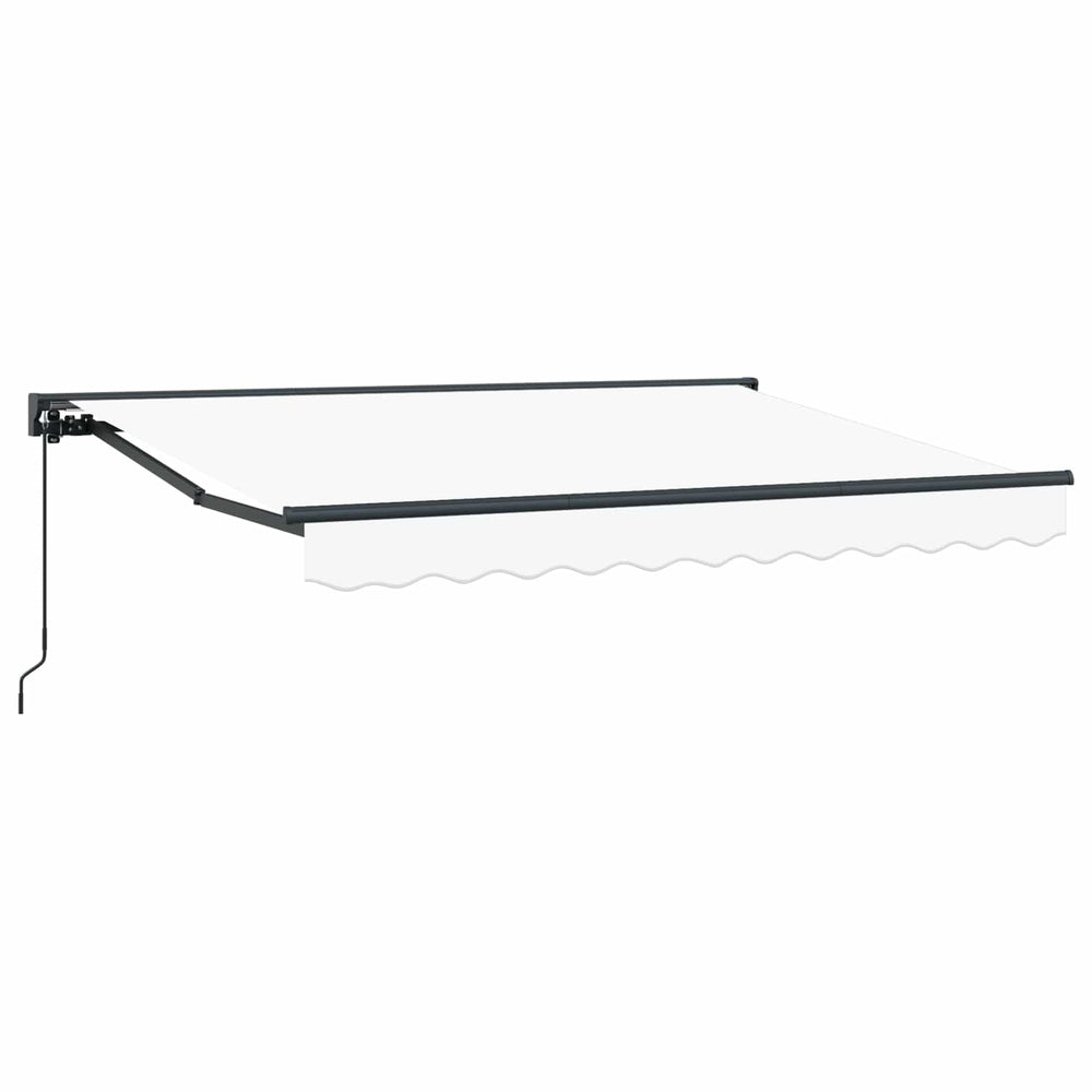 Manuelle einziehbare Markise, 3,5 x 2 m, Weiß