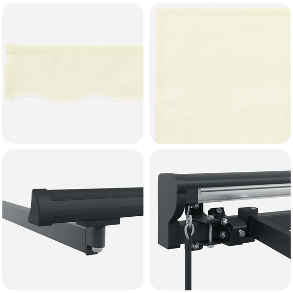 Manuelle einziehbare Markise Creme 4x2 m