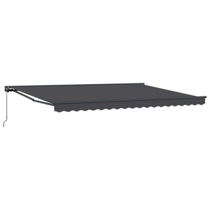 vidaXL Auvent rétractable manuel Anthracite 4 x 2 m