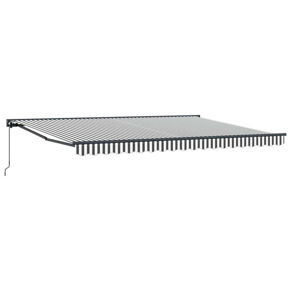 Einziehbare Markise, 4x2 m, Anthrazit/Weiß