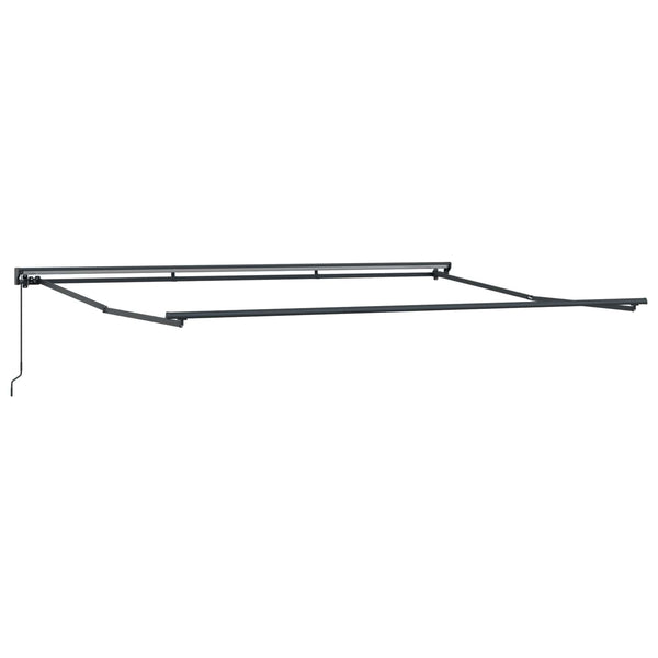 Einziehbare Markise, 4x2 m, Anthrazit/Weiß