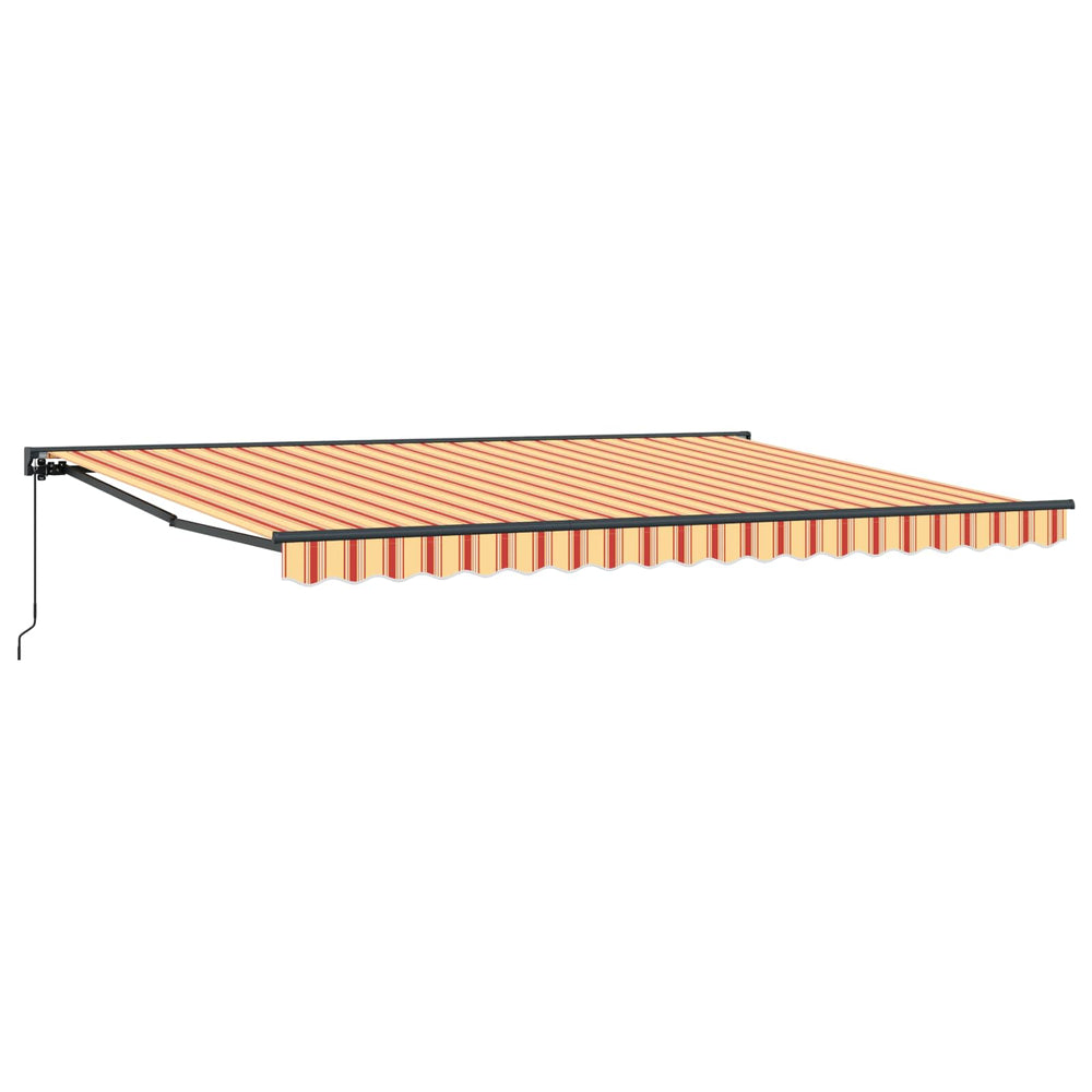 Einziehbare Markise Gelb Orange Weiß 4x2m