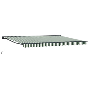 Einziehbare Markise, Grün/Weiß, 4x2 m