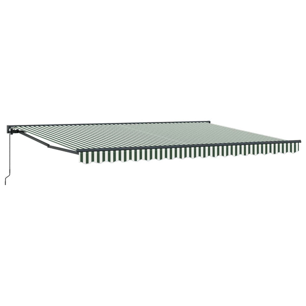 Einziehbare Markise, Grün/Weiß, 4x2 m