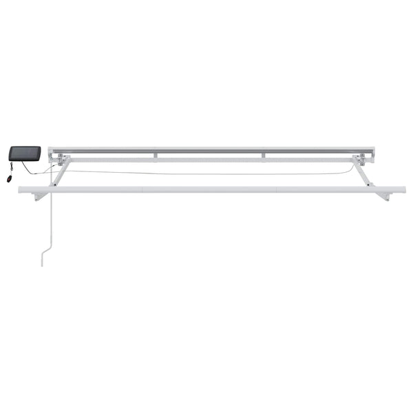 Manuelle LED Markise Anthrazit/Weiß 2,5x2m