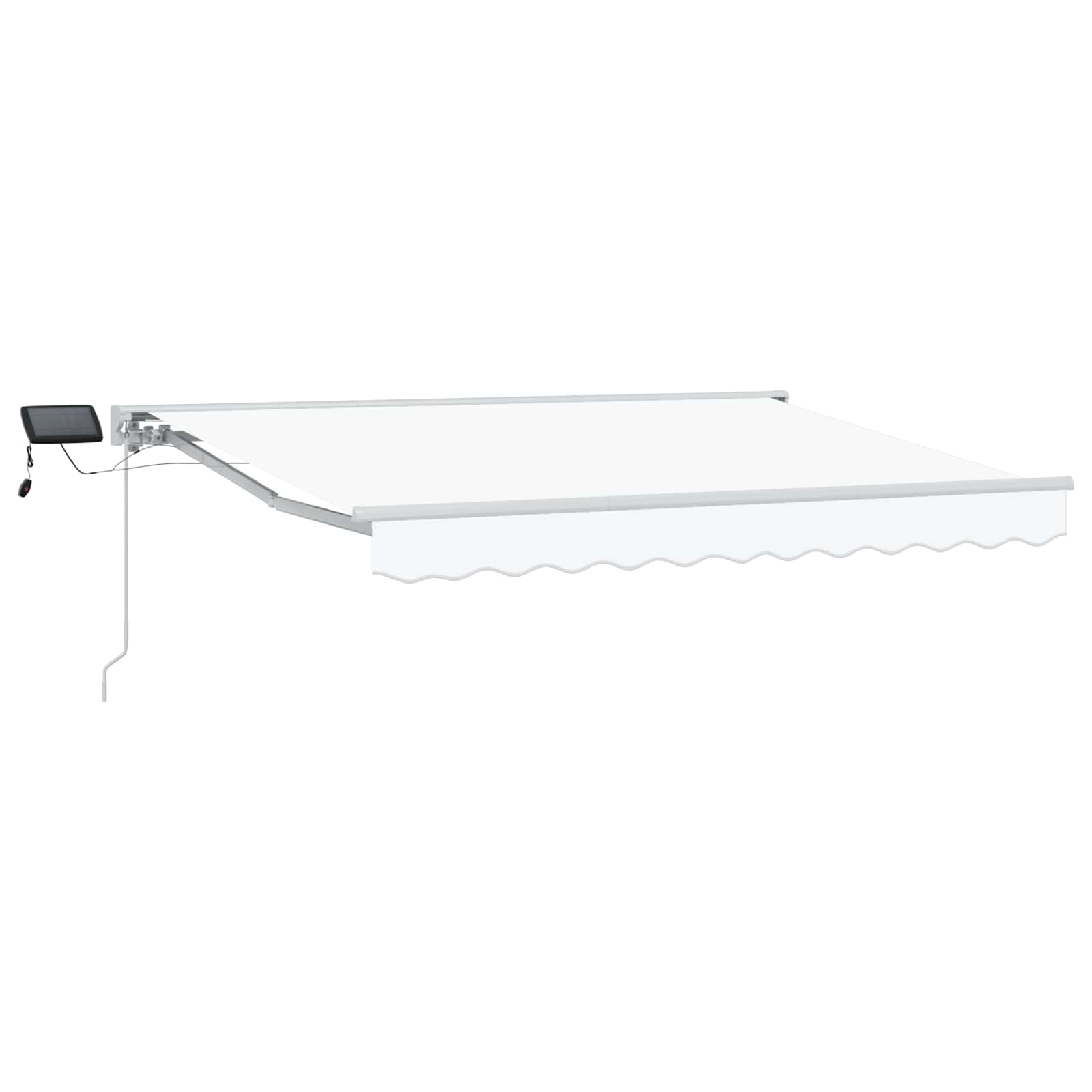 Manuelle Markise mit LEDs, Weiß, 2,5x2m