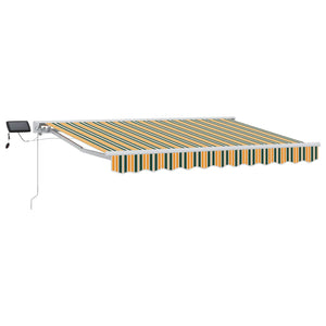 Manuelle LED Markise Grün/Gelb/Weiß 2,5x2m