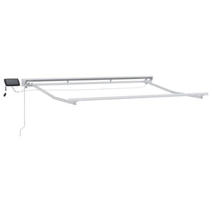 Manuelle LED Markise, 3x2 m, Weiß/Anthrazit