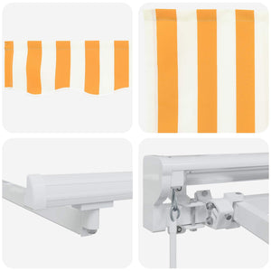 Manuelle Markise mit LED Gelb/Weiß 4x2m