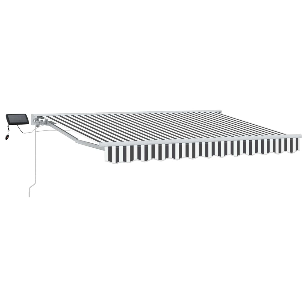 Manuelle LED Markise Anthrazit/Weiß 3x2,5m