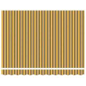 Manuelle LED-Markise 3x2,5 m Gelb/Grau/Weiß