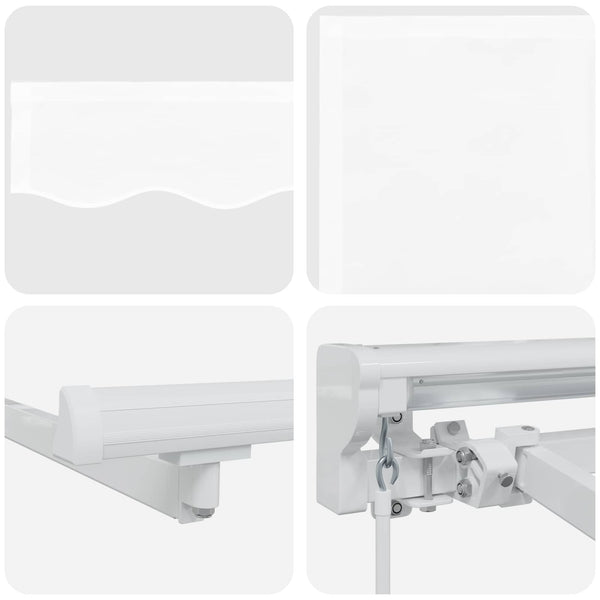 Manuelle LED Markise, Weiß, 3x2,5 m