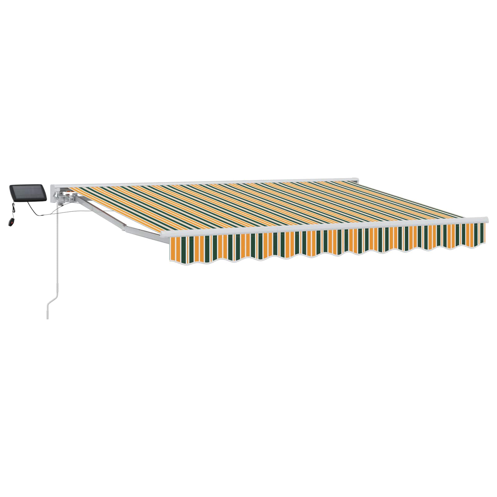 Manuelle LED Markise Grün/Gelb/Weiß 3x2,5m