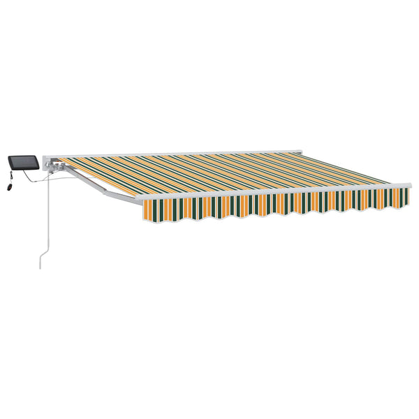Manuelle LED Markise Grün/Gelb/Weiß 3x2,5m