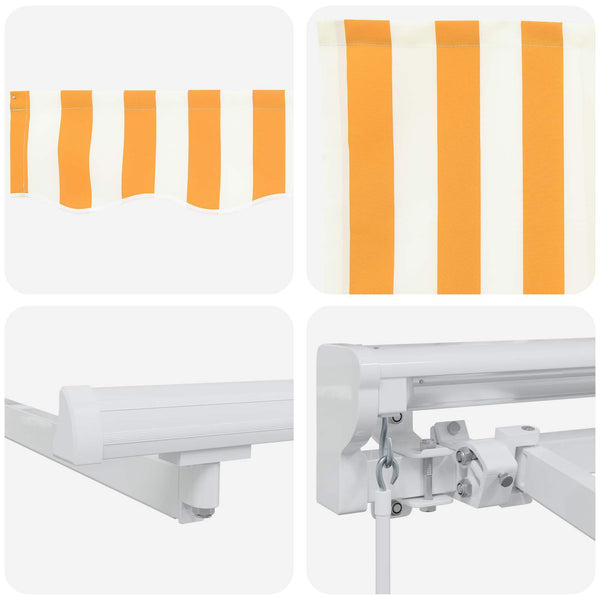 Manuelle Markise mit LED-Beleuchtung 3,5x2,5m