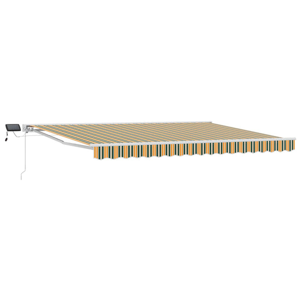 Manuelle LED Markise Grün/Gelb/Weiß 4x3m