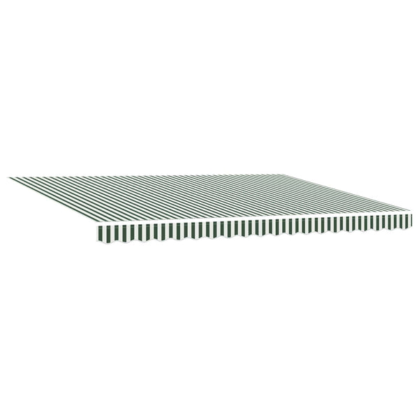 Manuelle LED Markise, Grün/Weiß, 4x3 m