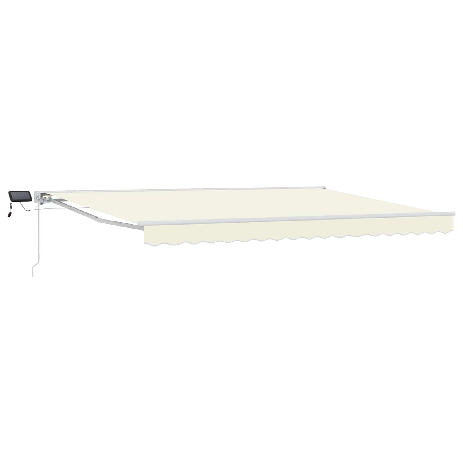 Manuelle LED-Markise 4x3,5m Creme/Weiß