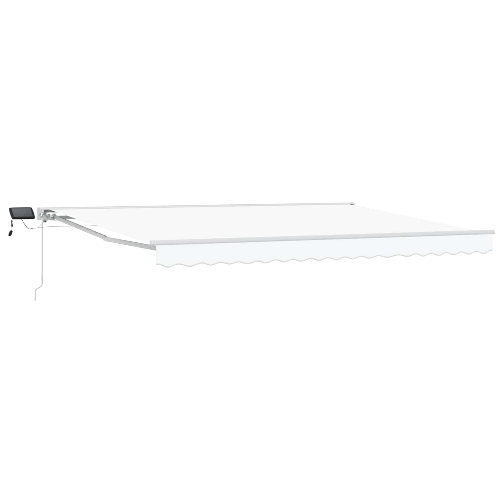Manuelle LED-Markise, 4x3,5 m, Weiß