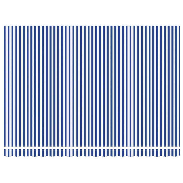 Manuelle LED Markise, 4,5x3 m, Blau/Weiß