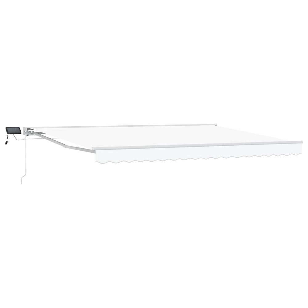 Manuelle LED Markise, Weiß, 4,5x3 m