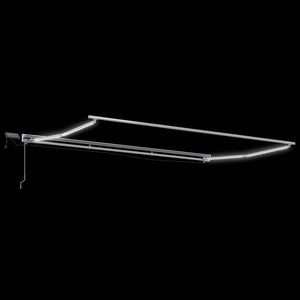 Manuelle Markise mit LED Burgunderrot/Weiß 5x3 m