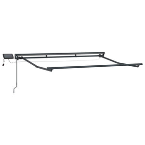 Manuelle Markise mit LED Anthrazit 2,5x2m