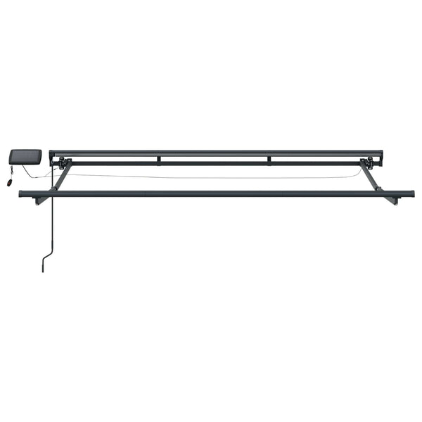 Manuelle Markise mit LED Anthrazit 2,5x2m