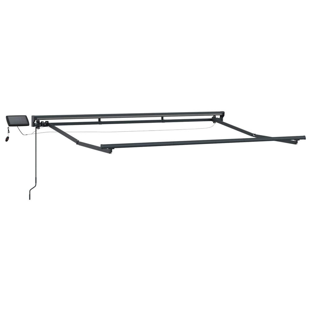 Manuelle Markise mit LEDs 2,5x2m Beige/Anthrazit