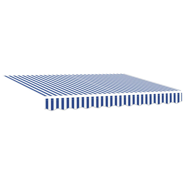 Manuelle LED Markise 3x2m Anthrazit/Blau