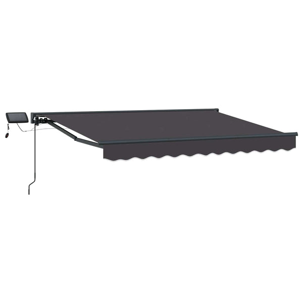 Manuelle LED-Markise Anthrazit 3x2 m