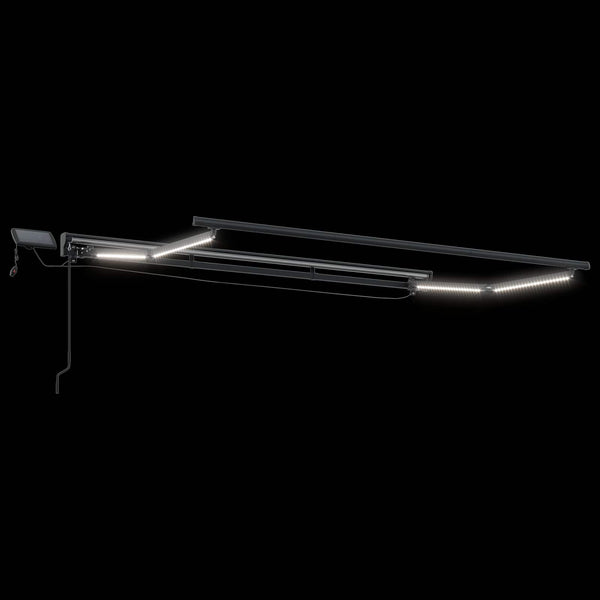 Manuelle LED-Markise Anthrazit 3x2 m