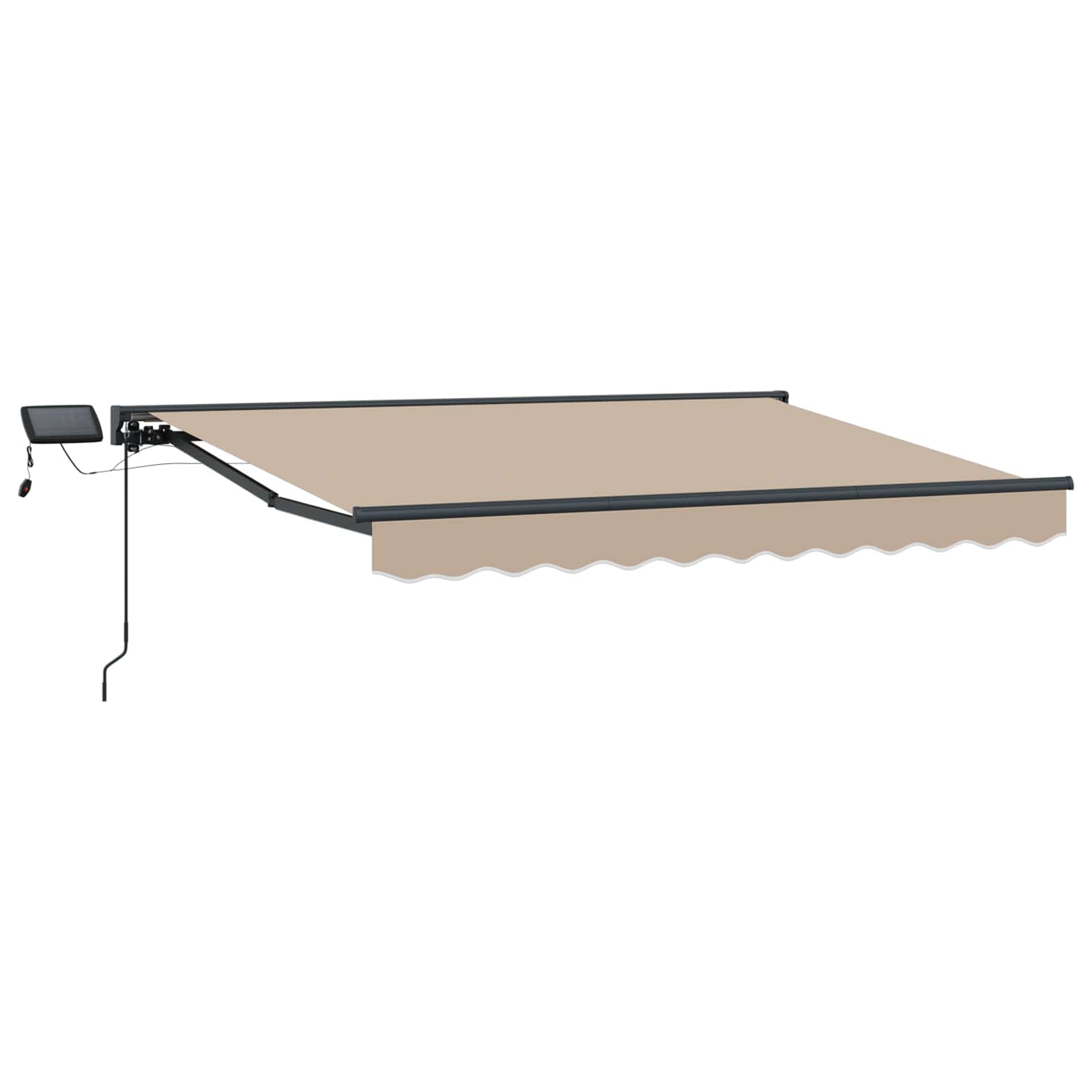Manuelle LED-Markise 3x2m Beige & Anthrazit