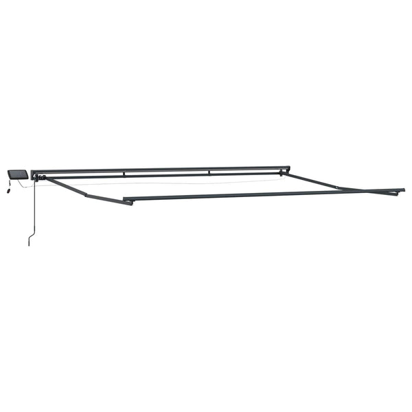 Manuelle LED Markise 4x2m Anthrazit/Blau