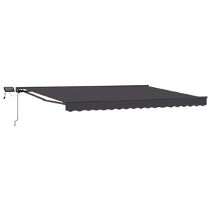Manuelle Markise mit LED Anthrazit 4x2m