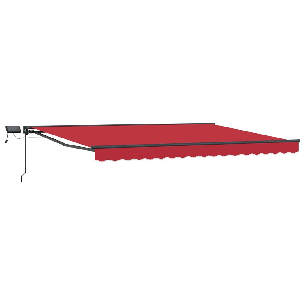 Manuelle LED-Markise 4x3m Rot & Anthrazit