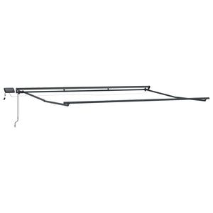 Manuelle LED-Markise 4x3m Rot & Anthrazit