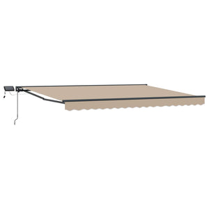 Manuelle LED-Markise 4,5x3m Beige/Anthrazit