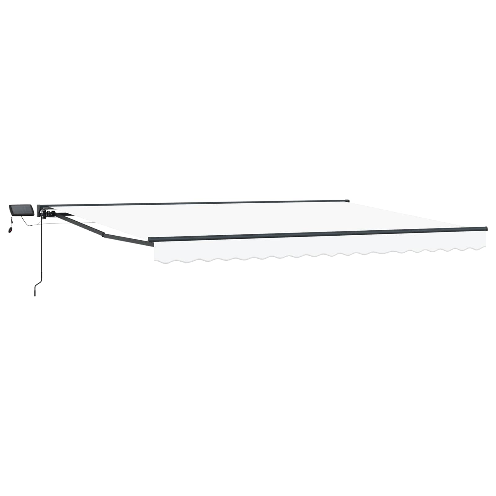 Manuelle LED-Markise, 4,5x3 m, Weiß/Anthrazit