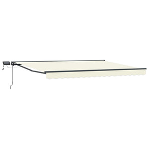 Manuelle LED-Markise 5x3m Creme/Anthrazit