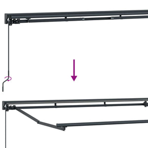 Manuelle Markise mit LED, 5x3 m