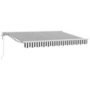 Elektrische Markise, ausziehbar, 3x2,5 m, Anthrazit/Weiß